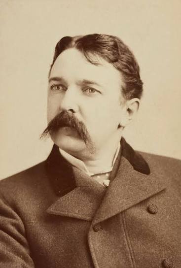 Portrait of Henry Abbey, American poet, journalist, and editor known for nature poetry and the poem What Do We Plant When We Plant the Tree?