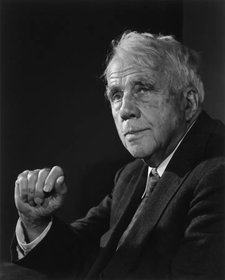Portrait of American poet Robert Frost, winner of four Pulitzer Prizes for Poetry.